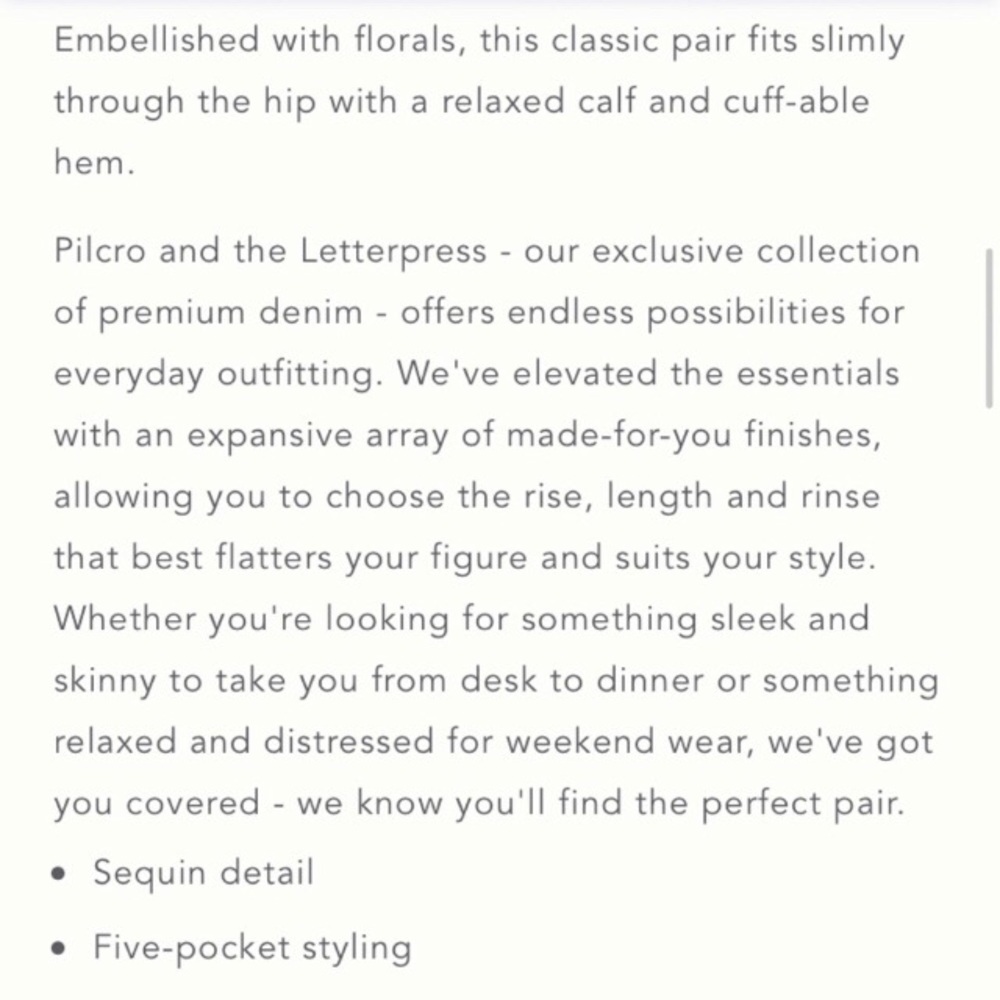Anthropologie Pilcro & Letterpress Sequin Slim Boyfriend Jeans Size 31 - Picture 15 of 15